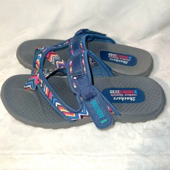 Skechers Women's Zigzag Strappy Sandals Multicolor Size 7 Casual Summer - Picture 5 of 7